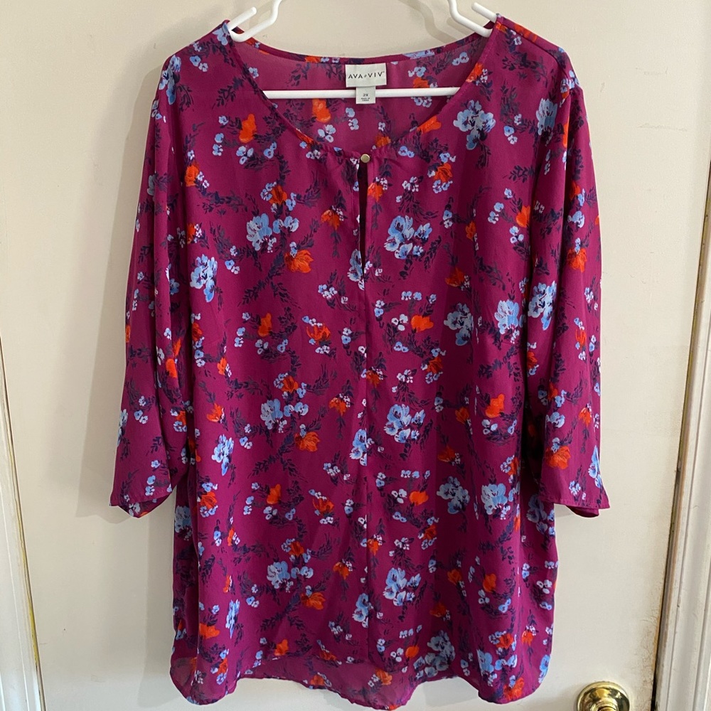 Ava & Viv Floral Top